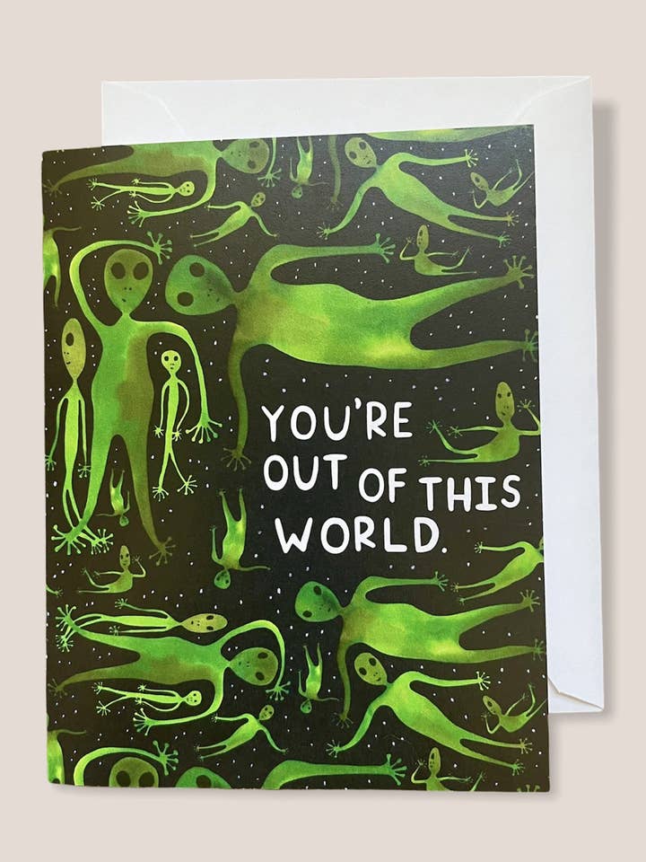 Você está fora deste mundo Aliens - Cartão por atacado de One Lane Road