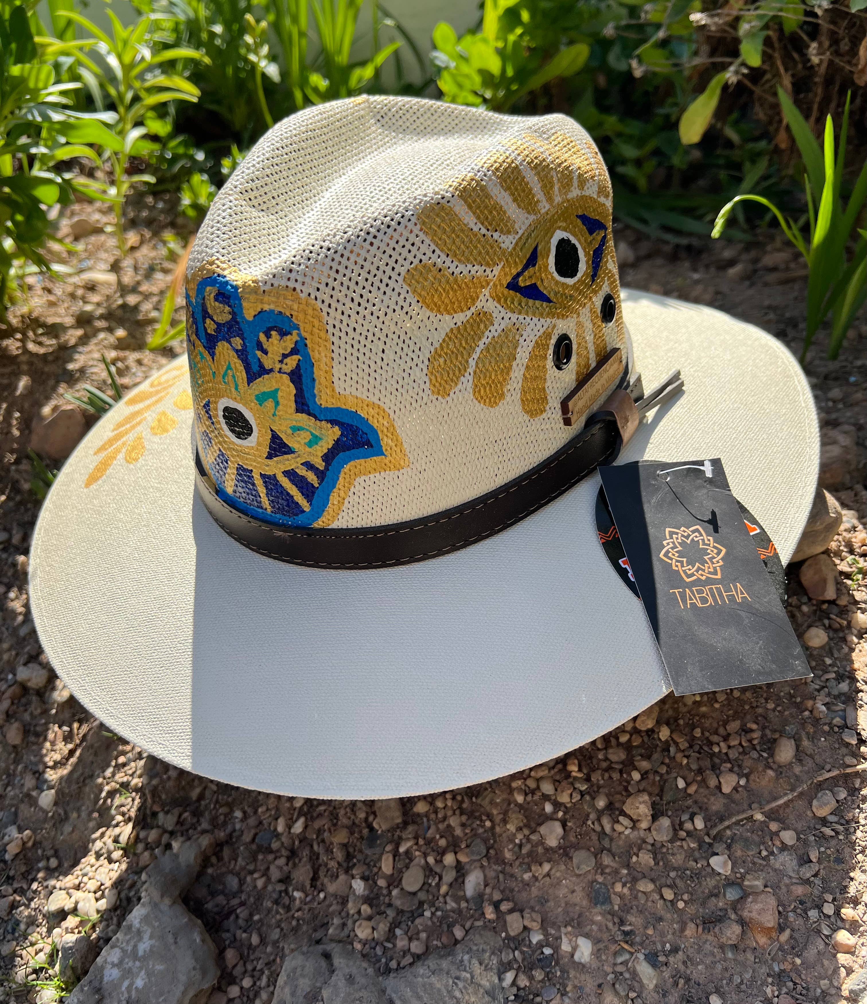 TABITHA - Vente Chapeau de paille – femme - Chapeau Panama artisanal fait à la main3