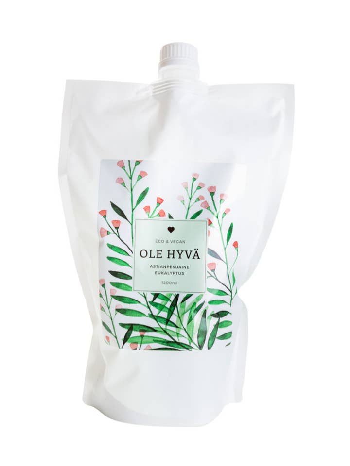 Eucalyptus voor vaatwas, navulzak 1200ml voor wholesale door Ole Hyvä Metsä