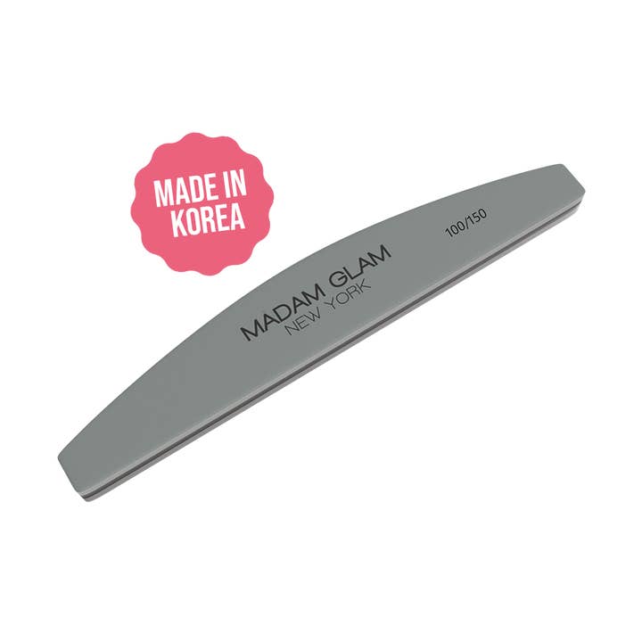 Madam Glam - Wholesale Nail Polish - Half Moon Shape 100/150 Grit ,Gel Buffer0