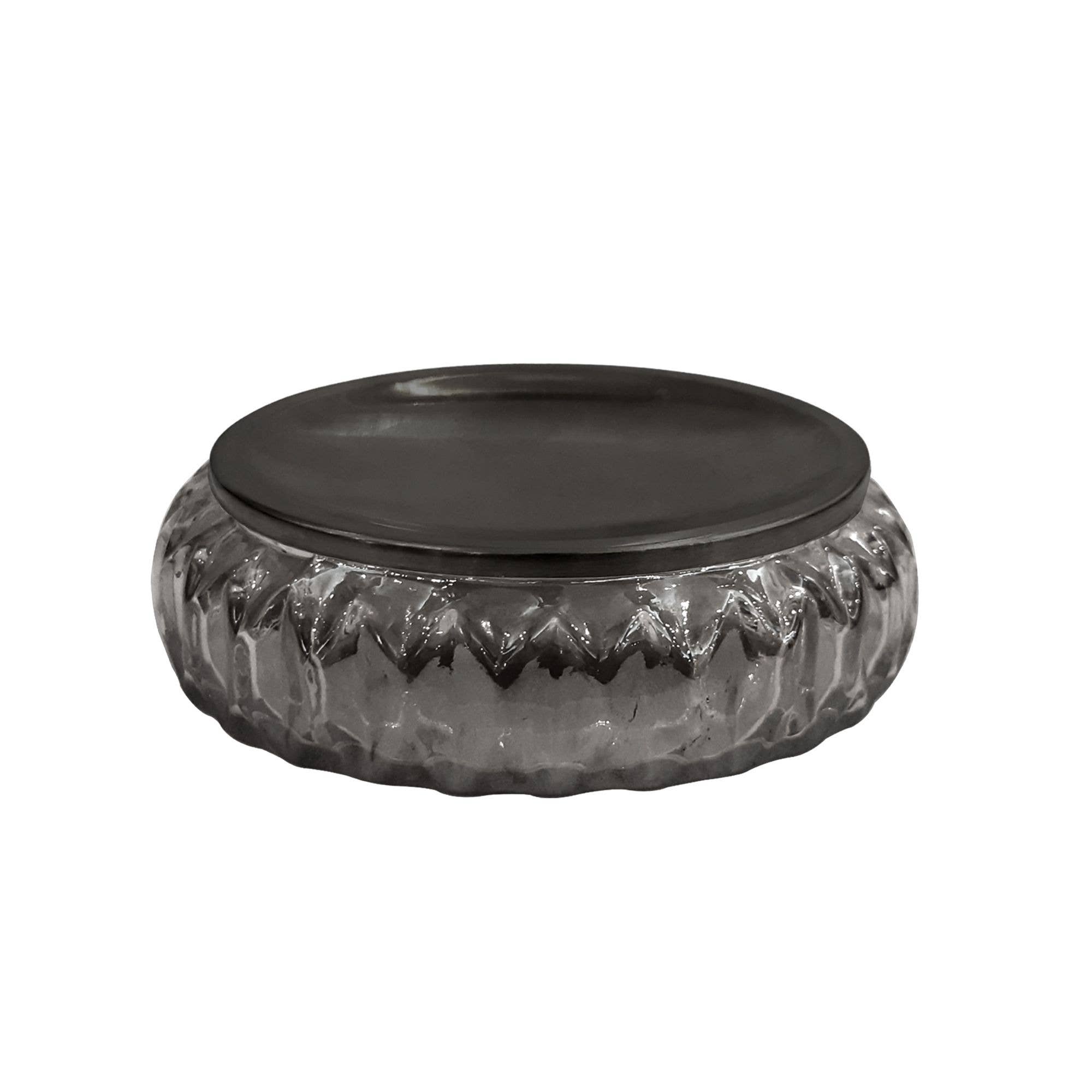 nu steel - Wholesale Bath Soap Dish - Glacier Black Glass & Nickel Steel Soap Dish4