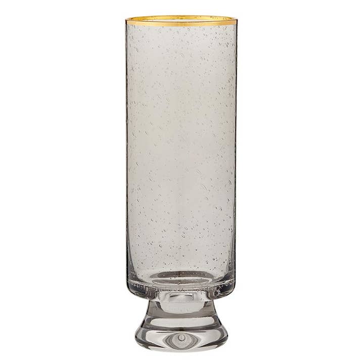 Gold Rimmed Glass - Grey - Champagne for wholesale by Santa Barbara Design Studio by Creative Brands