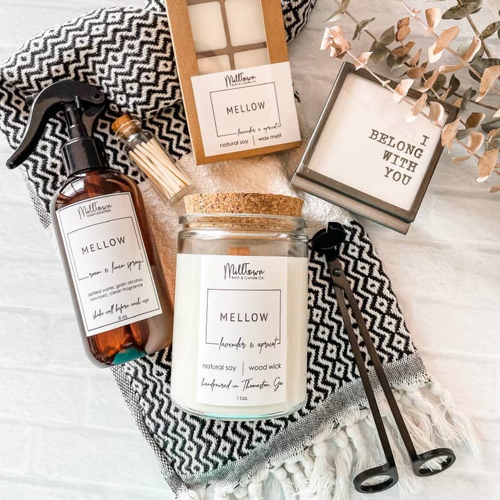 MillTown Bath & Candle Company - Wholesale Jar/Filled Candle - Mellow Soy Candle-100% Natural Soy Wax | Wooden-Wick Candles | Clean-Burning & Long-Lasting1