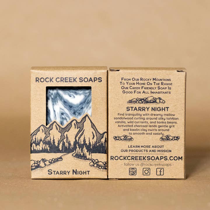 Rock Creek Soaps - Wholesale Bar Soap - Starry Night Bar Soap: Vanilla, Sandalwood & Currants