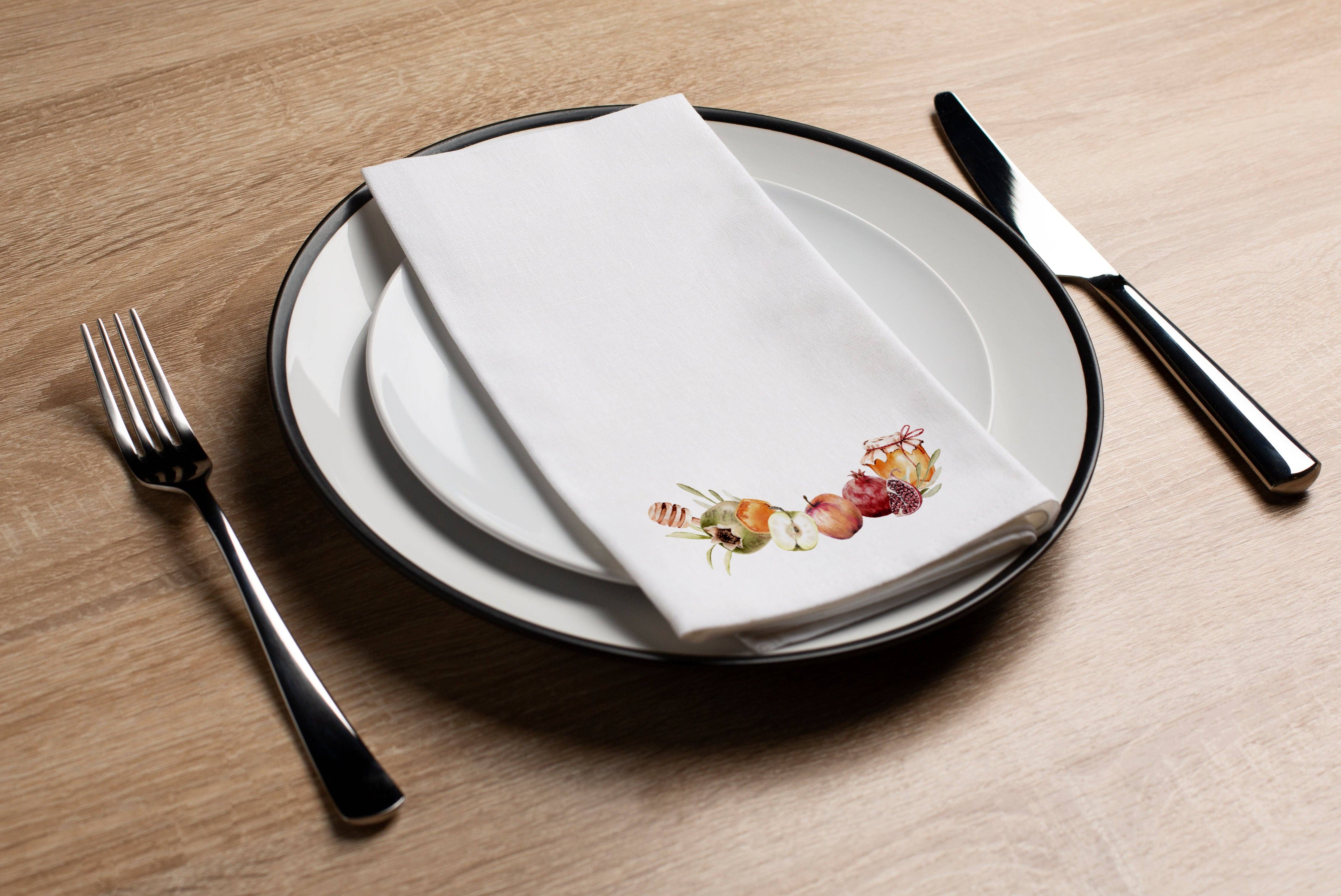 Altoonastore - Wholesale Disposable Napkin - Shana Tova Floral - Printed Guest Towel