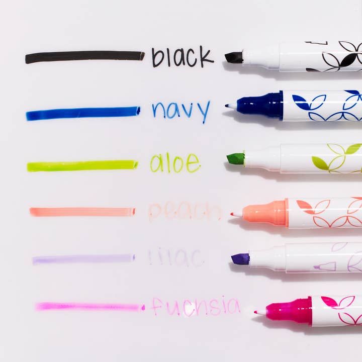 Erin Condren Design - Wholesale Marker - Dual-Tip Wet Erase Markers 6-pack1