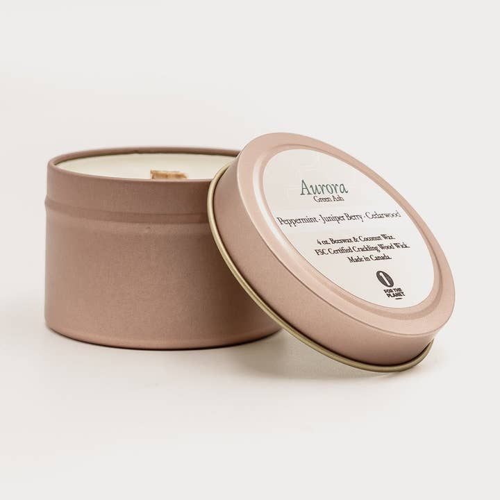 4 oz Rose Gold Travel Tin - Aurora for wholesale by Green Ash Decor