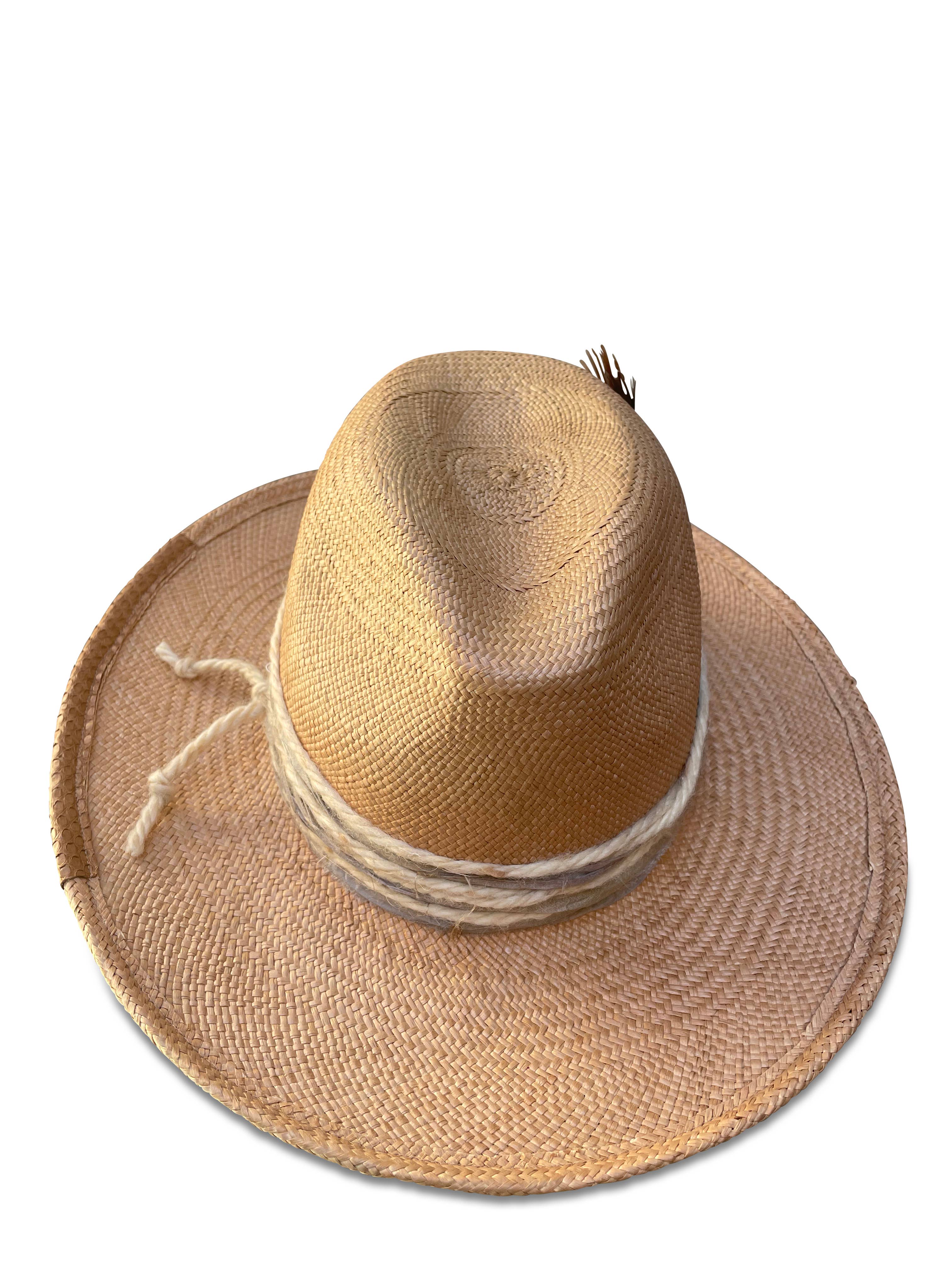 Cha Cha's House of Ill Repute - Vente Chapeau de paille – femme - Mel - Chapeau Panama Flange Brim1