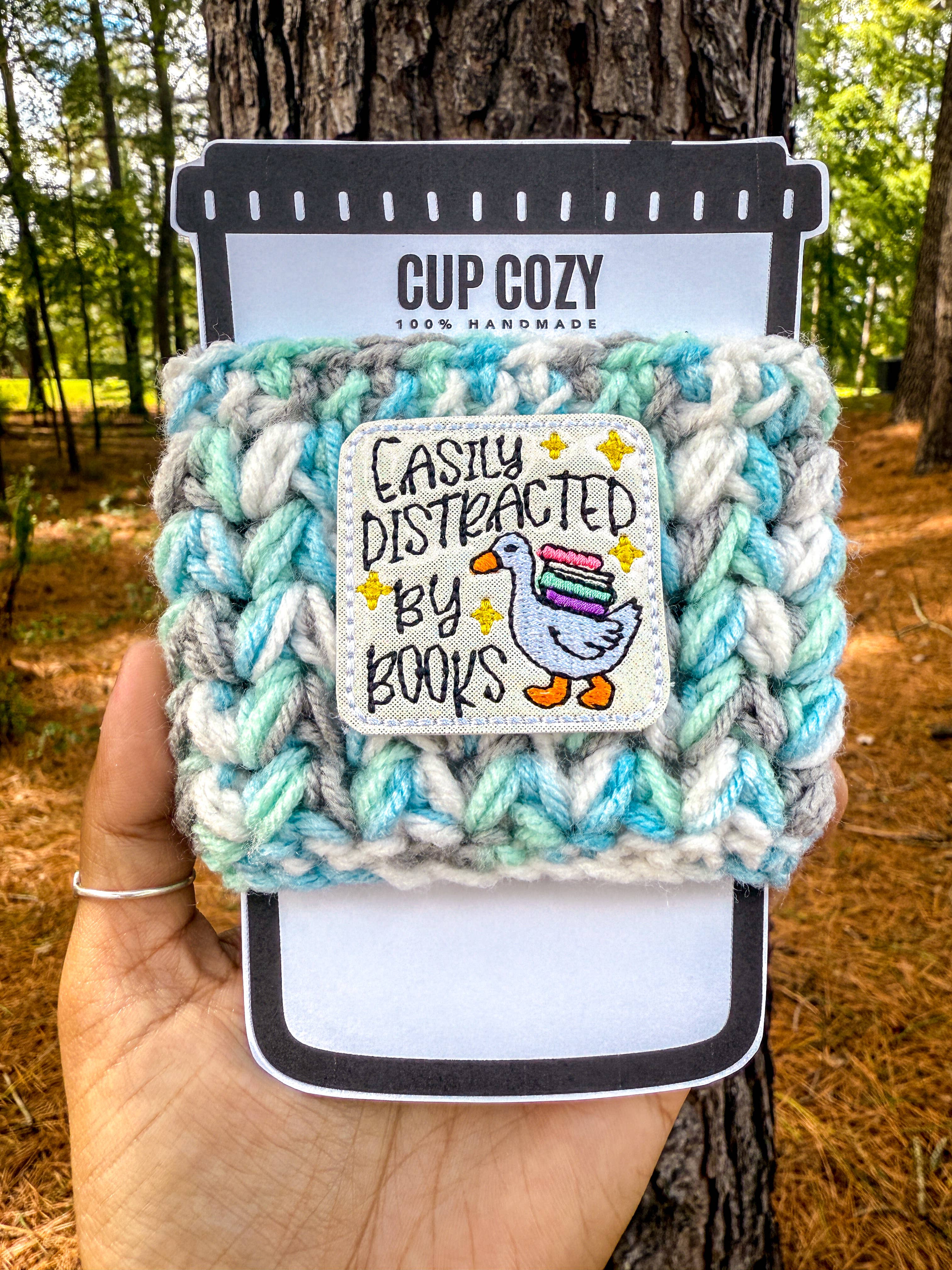 WanderlustBee - Vente Housses de boisson - Facilement distrait par les livres (Blanc) Douillet / Amoureux des livres Douillet3