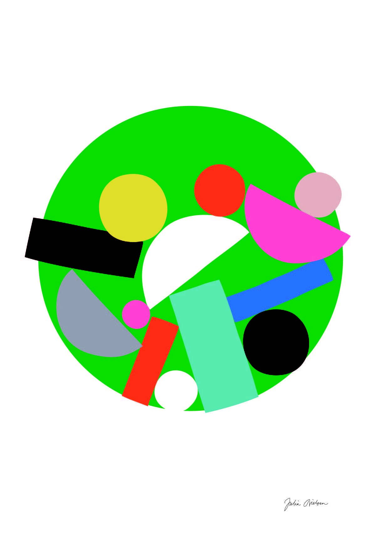 Hippstory - Wholesale Art Print - Green Circle Print3