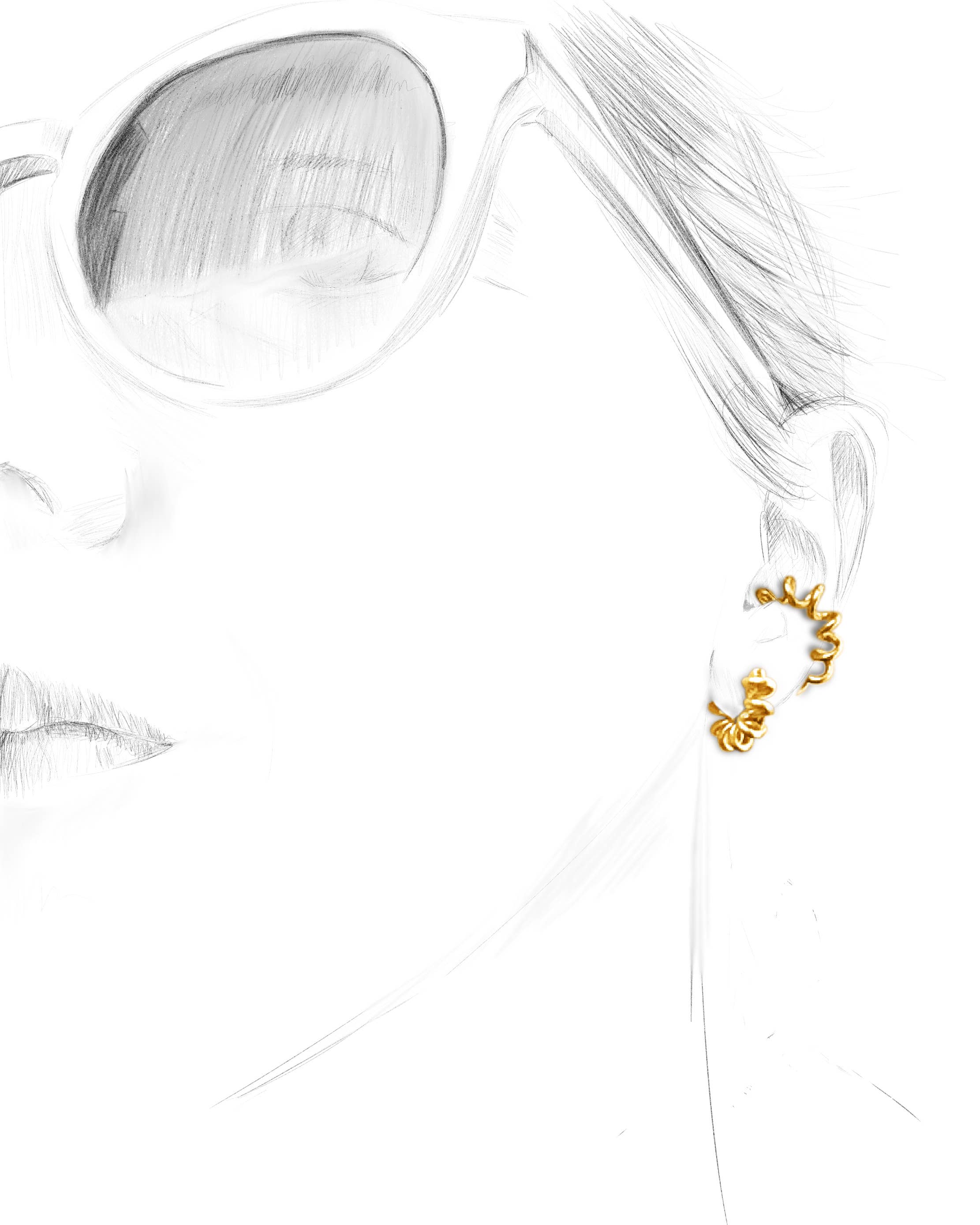 A MAR LIBRE - Wholesale Huggie Earrings - REMOLINOS DE ATLANTERRA / HUGGIE / Gold-plated1