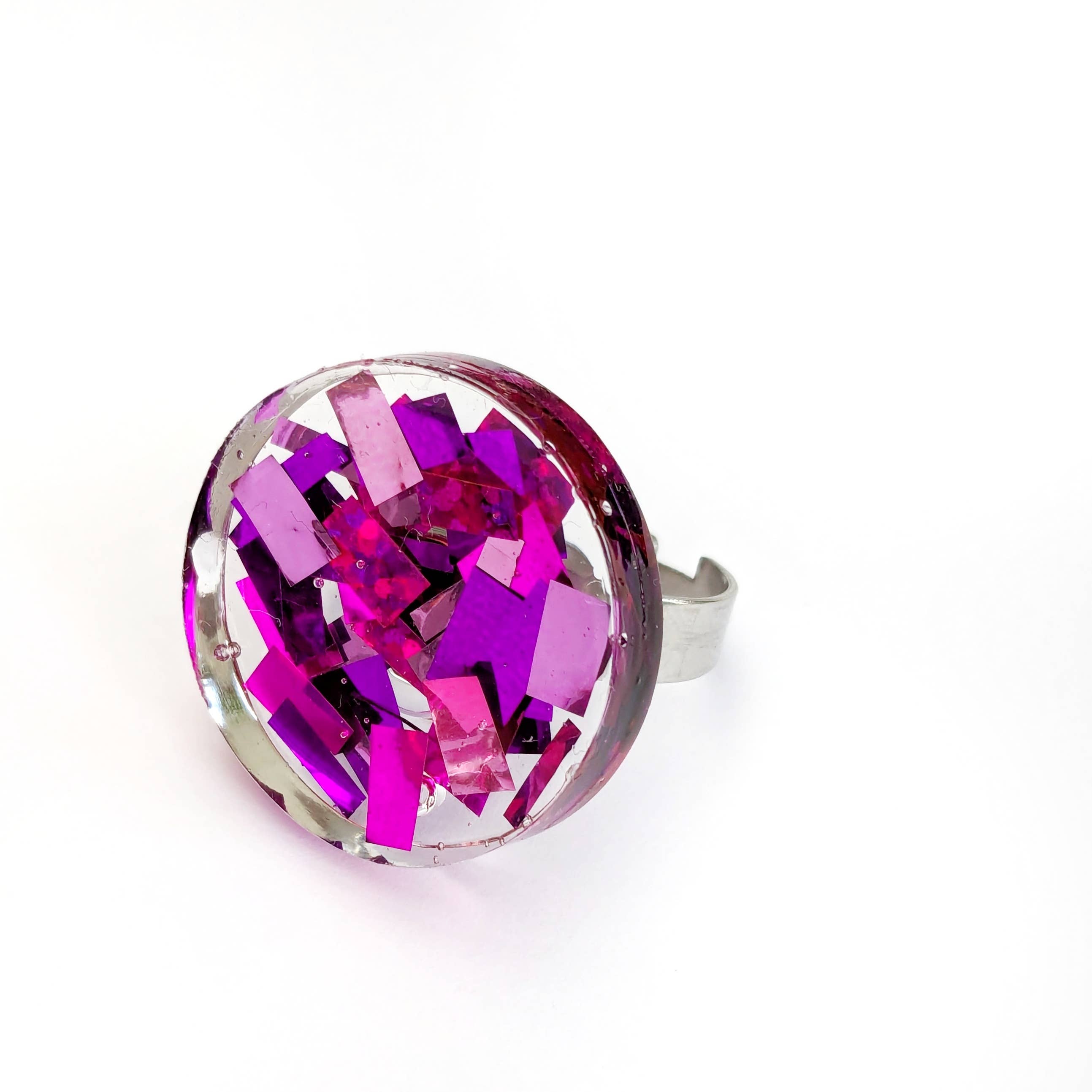 All The Discos - Wholesale Cocktail/Statement Ring - Tinsel Confetti Rings1