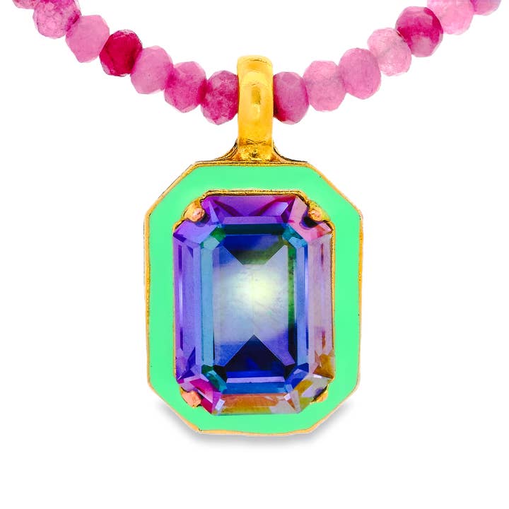 TOVA - Wholesale Pendant/Charm Necklace - Dakota Necklace in Mint