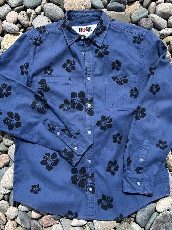 Signature Ocean Blue Flannel for wholesale by Kona Brand