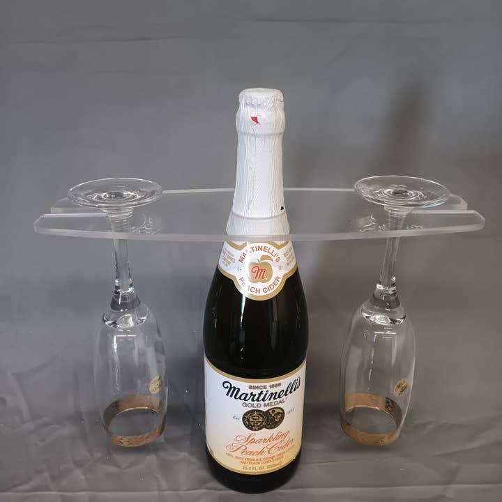 Plasticmart - Wholesale Wine Rack - Acrylic Wine Bottle and Glass Caddy5