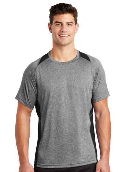 Camiseta Sport-Tek Heather Colorblock Contender por atacado de Print The Dream