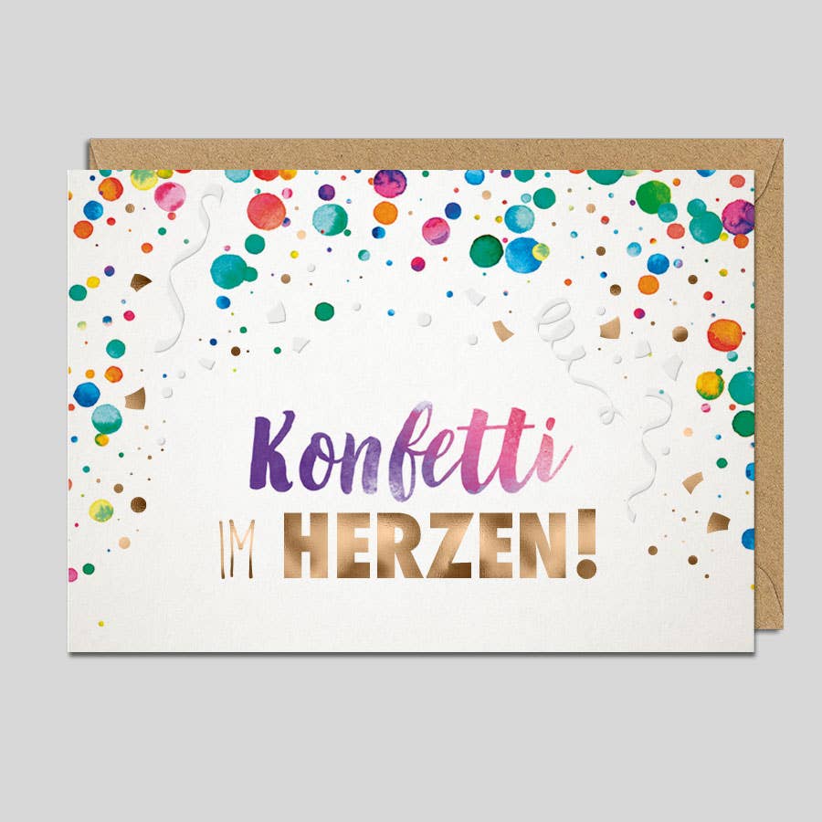 Michel-Verlag GmbH - Wholesale Birthday Card - Greeting card “Confetti in the heart!”0