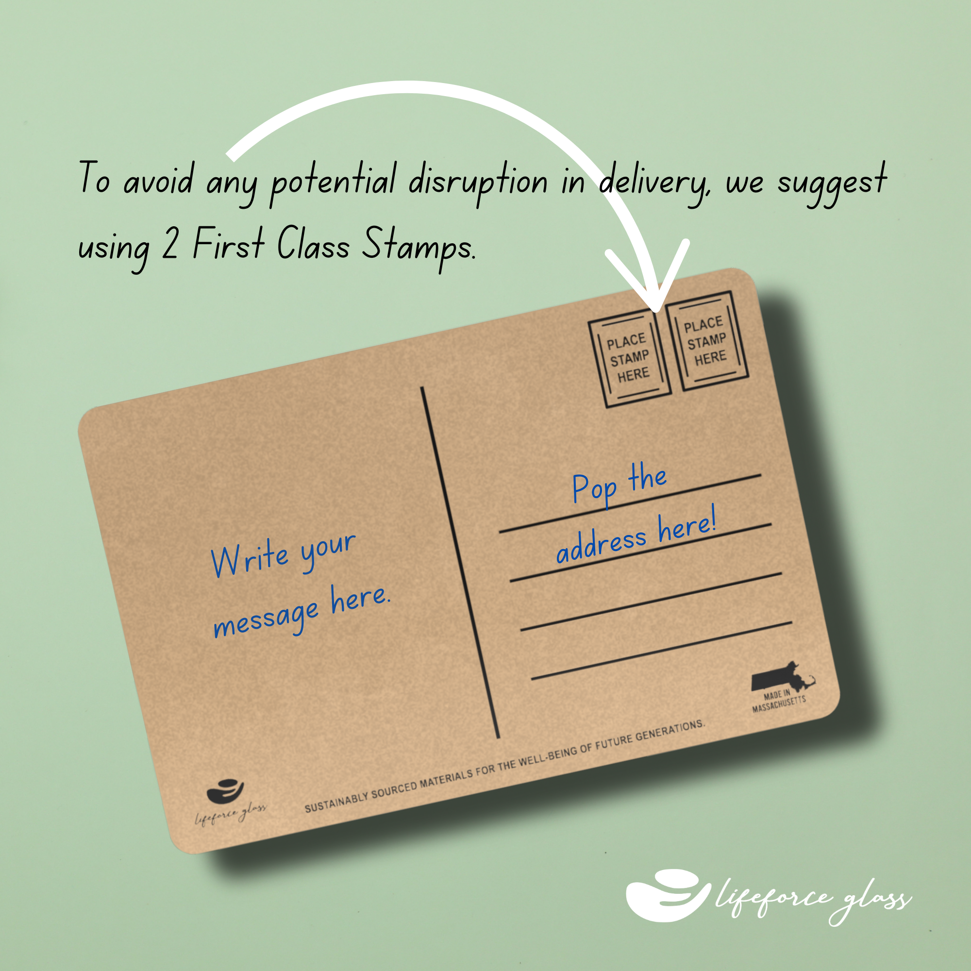 Lifeforce Glass, Inc. - Vente Cartes postales - Carte postale en bois personnalisée3
