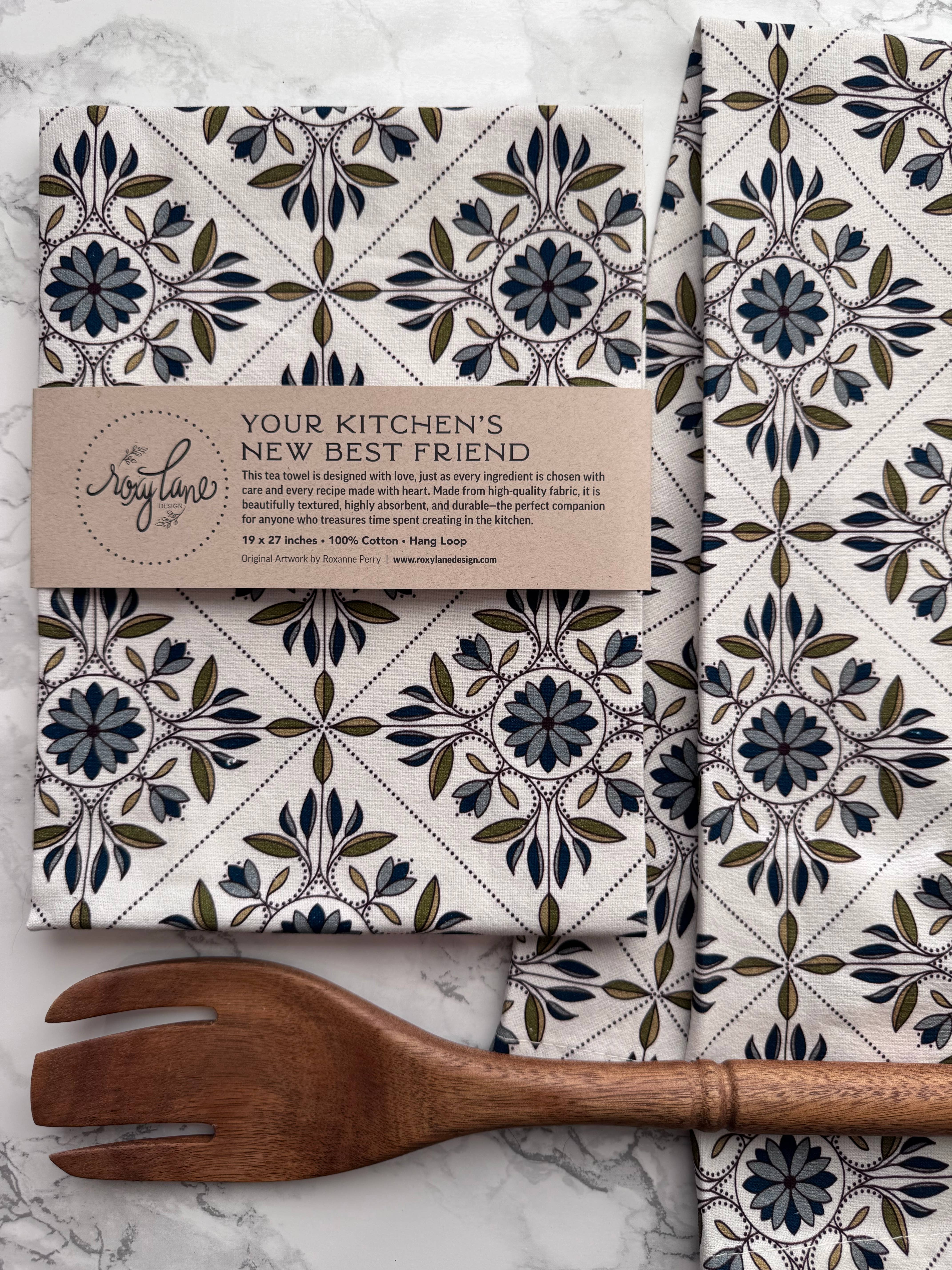 Roxy Lane Design - Wholesale Tea Towel - Tea Towel - Tea Garden Trellis - 19 x 27"2