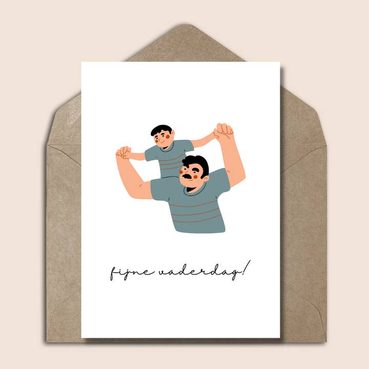 Entzückende Vatertags-Grußkarte mit Vater & Sohn für den Großhandel von Studio Mo