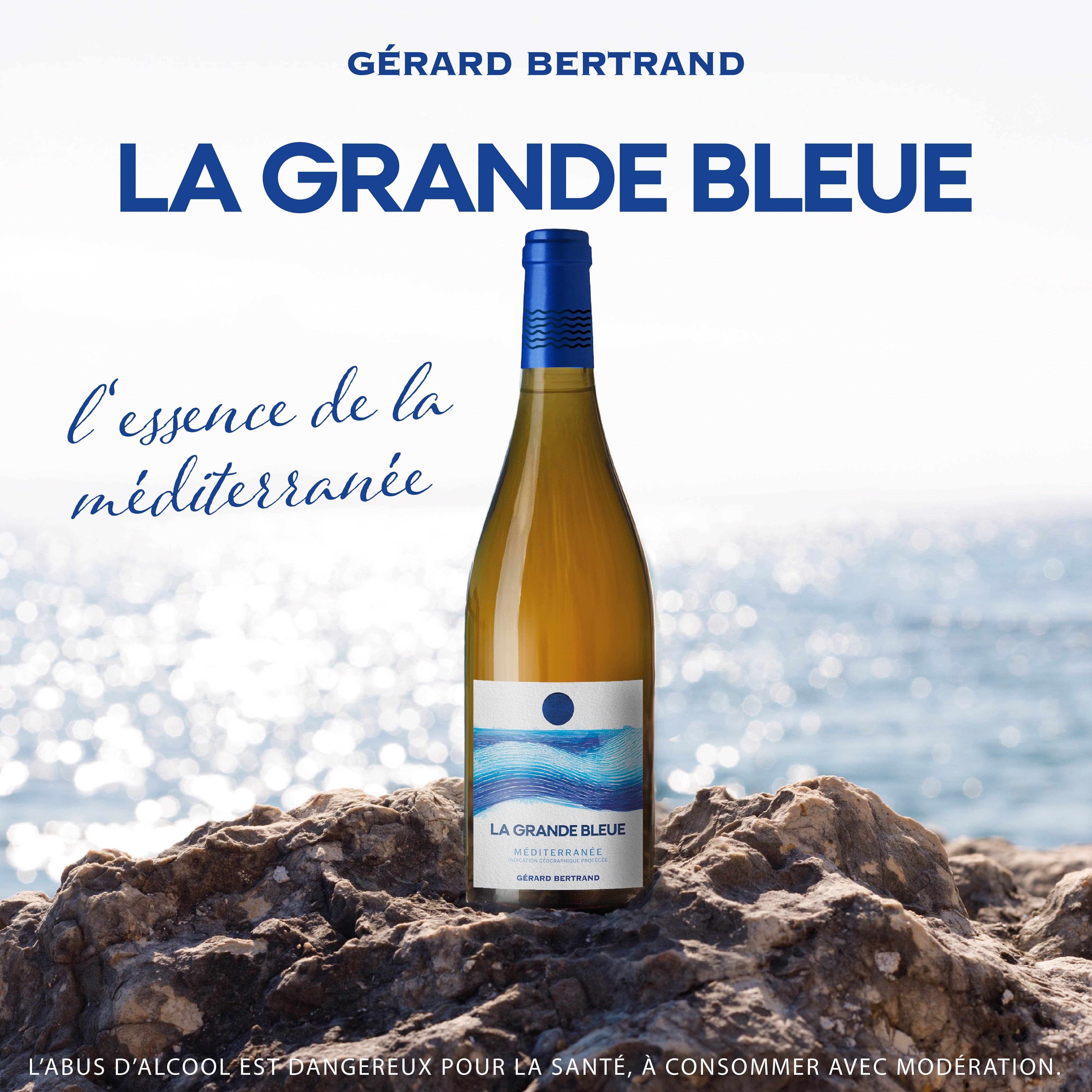 Gérard Bertrand - Wholesale Wine Gift Bag - La Grande Bleue 2024 organic white wine Special Offer 12 Bottles 75cl and Free Magnum2