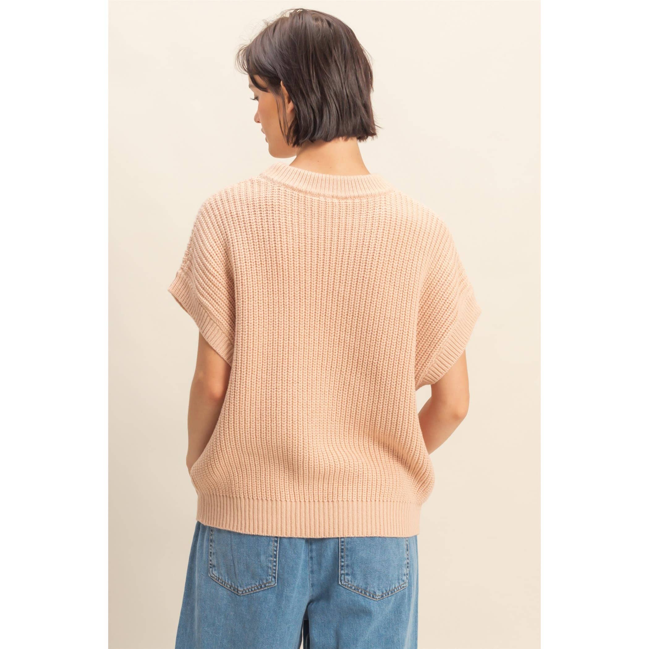 HYFVE - Wholesale Knit Sweater - Women's - Short Sleeve Oversized Casual Sweater10