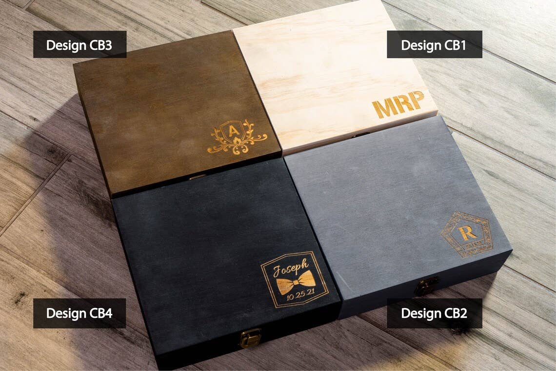 Engrave My Memories - Wholesale Gift Box - Groomsmen Cigar Box,Best Man Box,Gift Box Engraved Cigar Box5