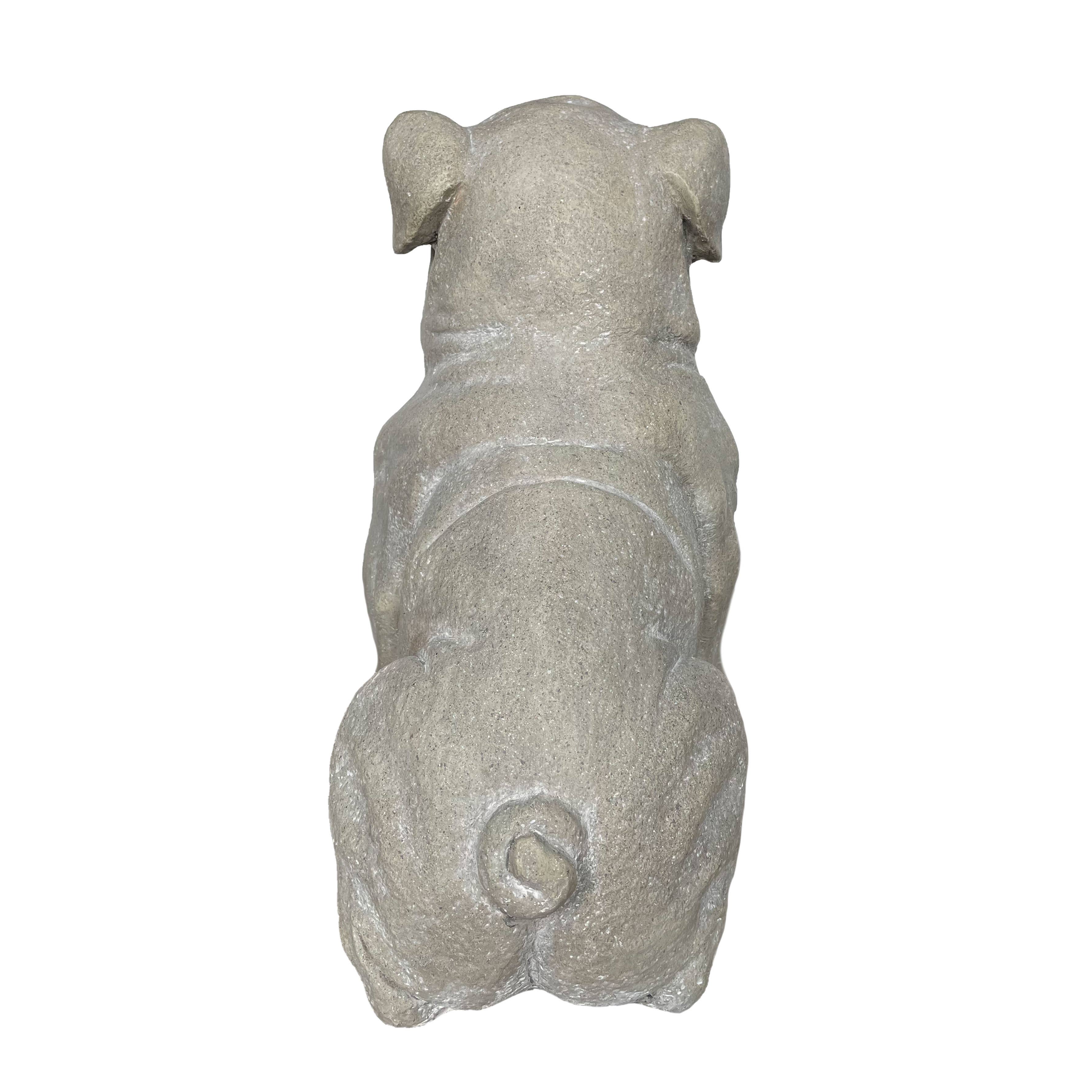 Galt International Company - Wholesale Outdoor Ornament/Decor - Sitting Bulldog Garden
 Resin Statue 16"13