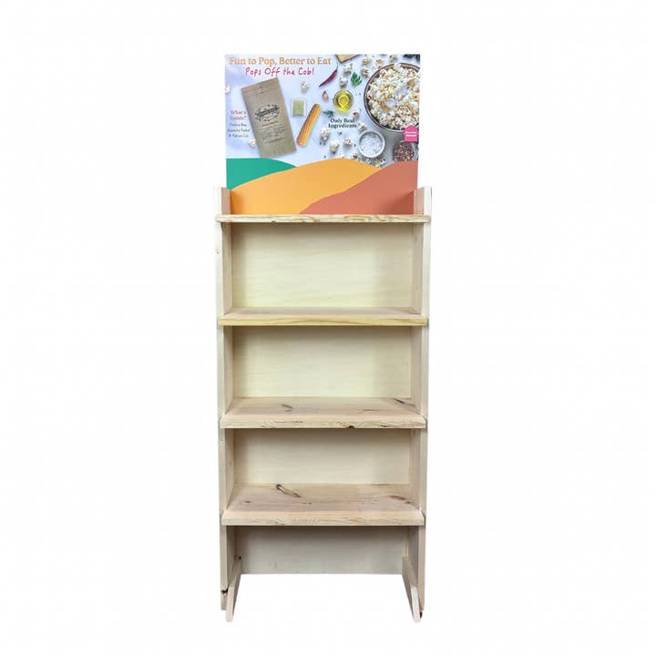 Poppin' Cobs Large Retail Display - Wooden for wholesale by Poppin' Cobs Popcorn
