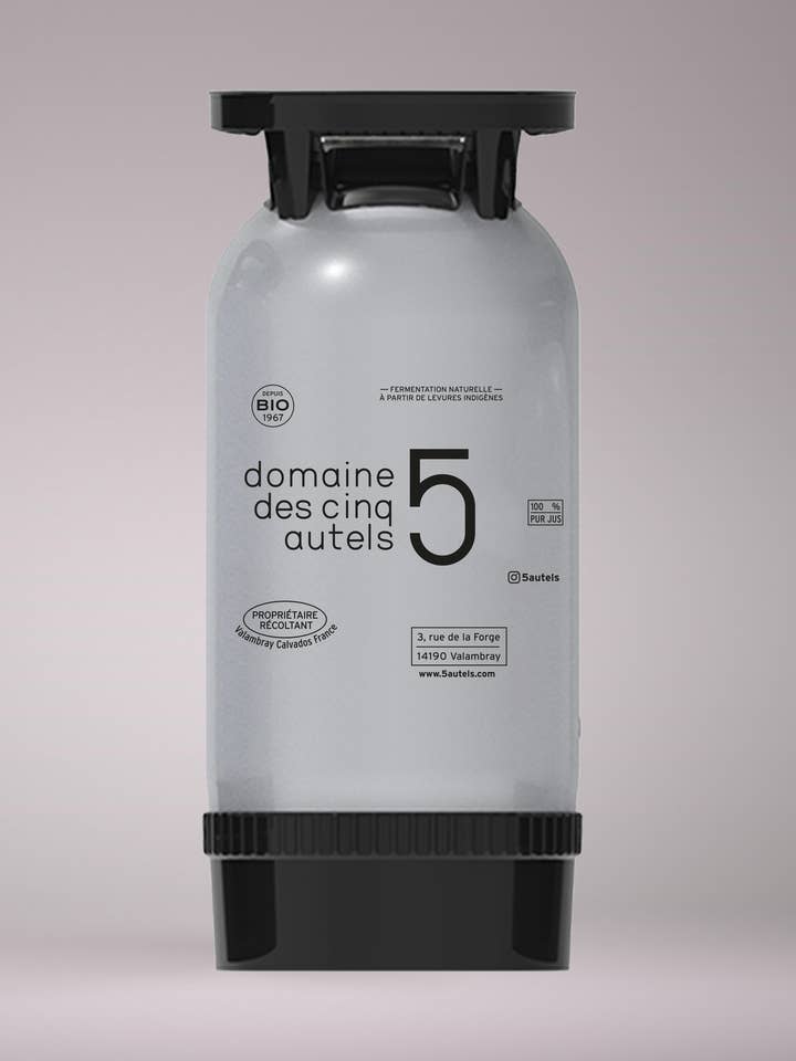 Brut organic cider barrel (30L) for wholesale by Domaine des 5 Autels