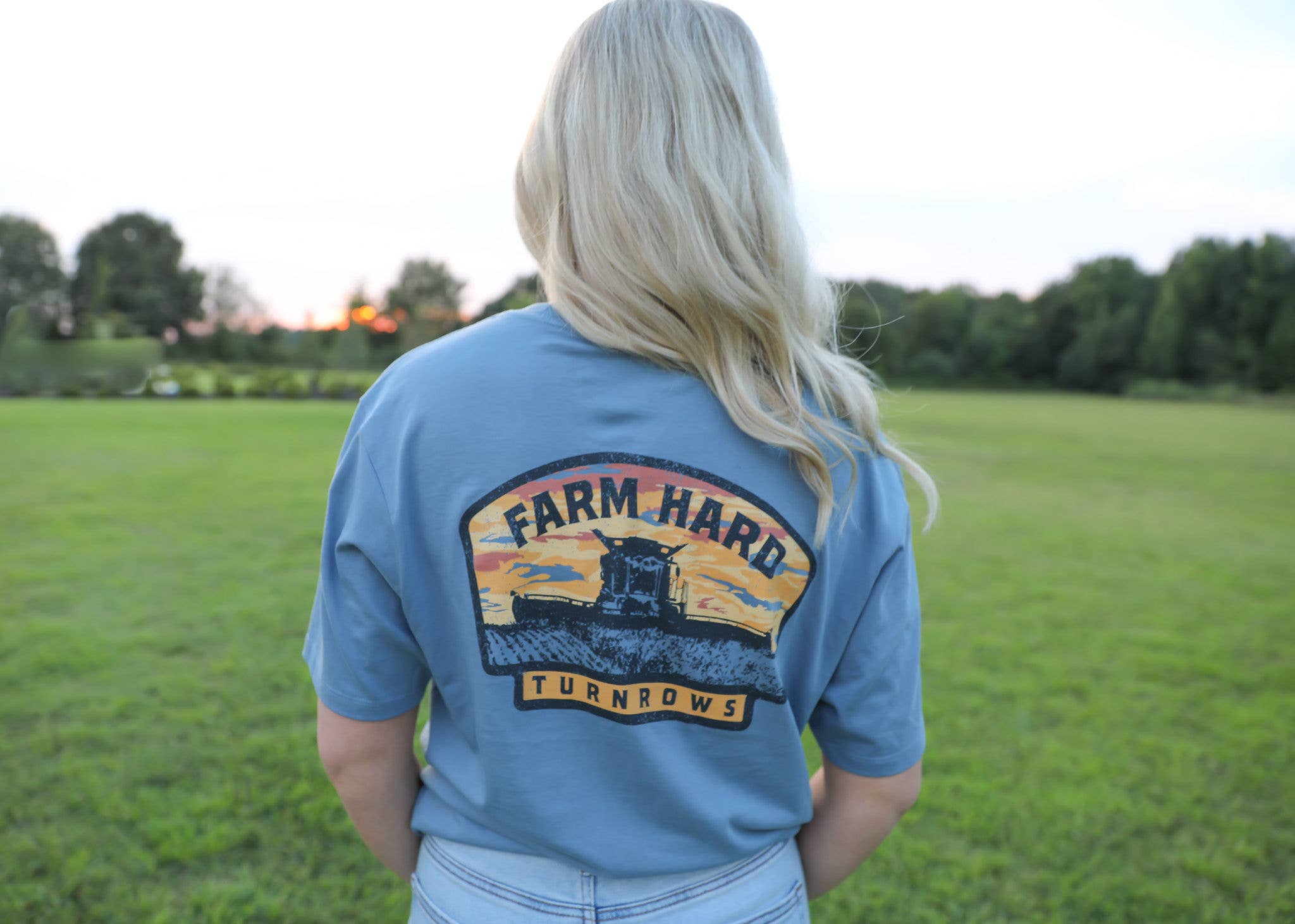 Turnrows Apparel - Wholesale Screen Printed T-Shirt - Unisex - Sunrise Silhouette Tee3