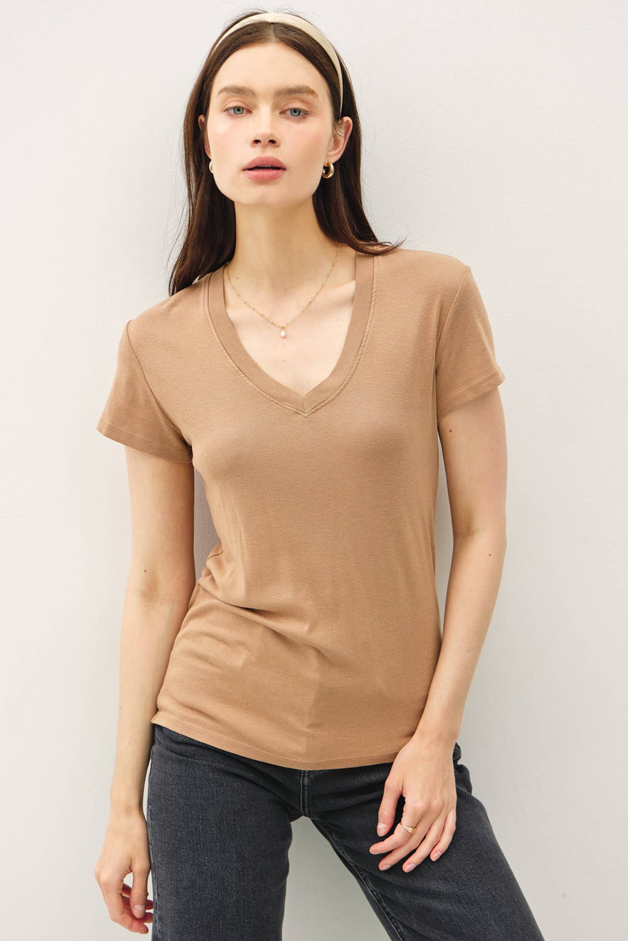 Be Cool - Wholesale T-Shirt - Women's - CLASSIC V-NECK SHORT SLEEVE SLIM T-SHIRT15