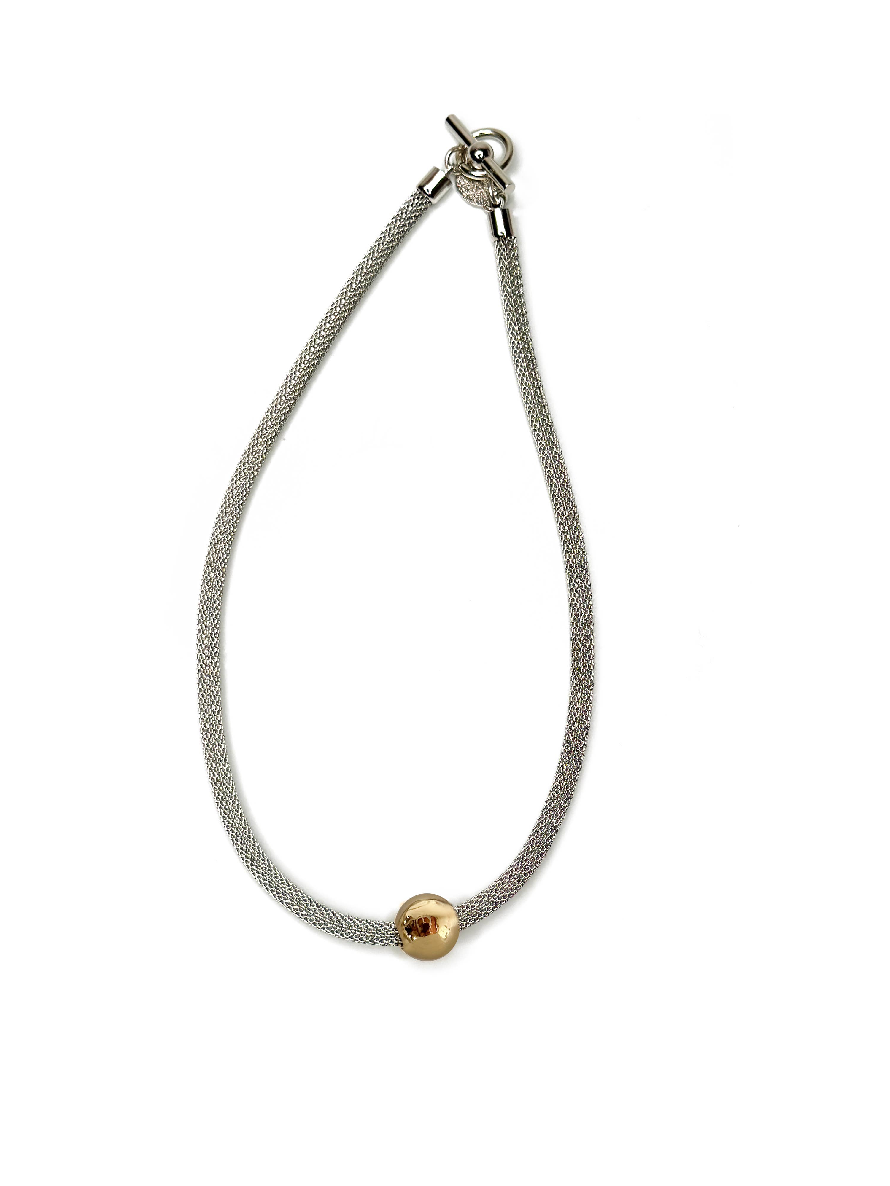 Erica Zap Designs - Wholesale Beaded/Pearl Necklace - Thick Mesh Necklace with Floating Bead