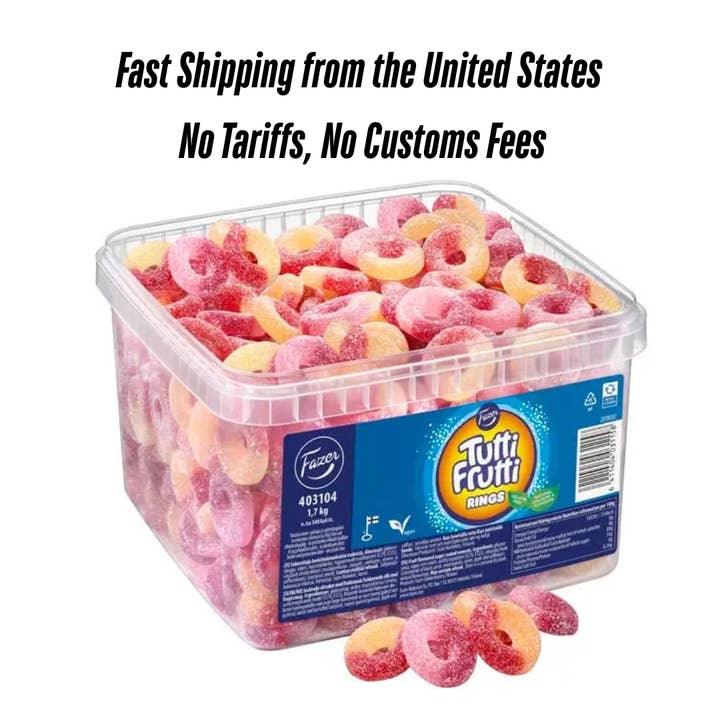 Tutti Frutti Rings Big Pack 1,7 kg | 3.75 lbs for wholesale by Swedish sweets Wholesale LLC