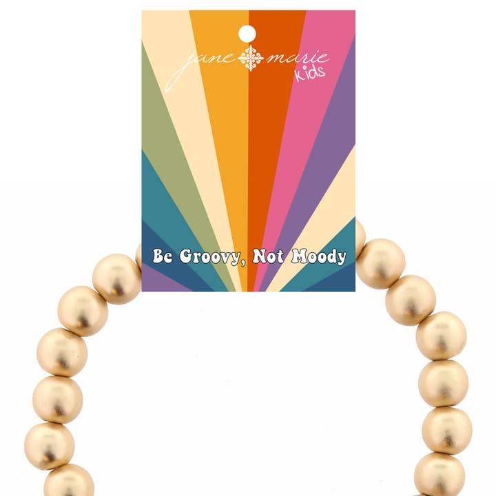 Kids Gold Beaded with Mood Changing Lava Lamp Bracelet for wholesale by Jane Marie