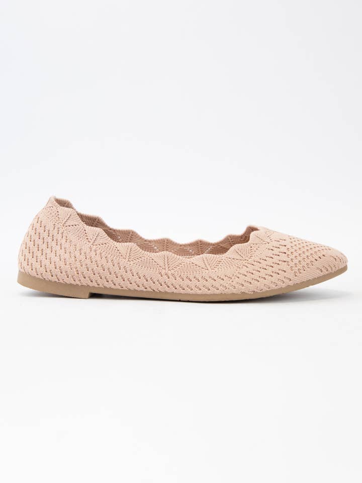 CCOCCI - Wholesale Flats - Women's - KOSTA SCALLOP EDGE CROCHET KNITTED FABRIC FLATS2