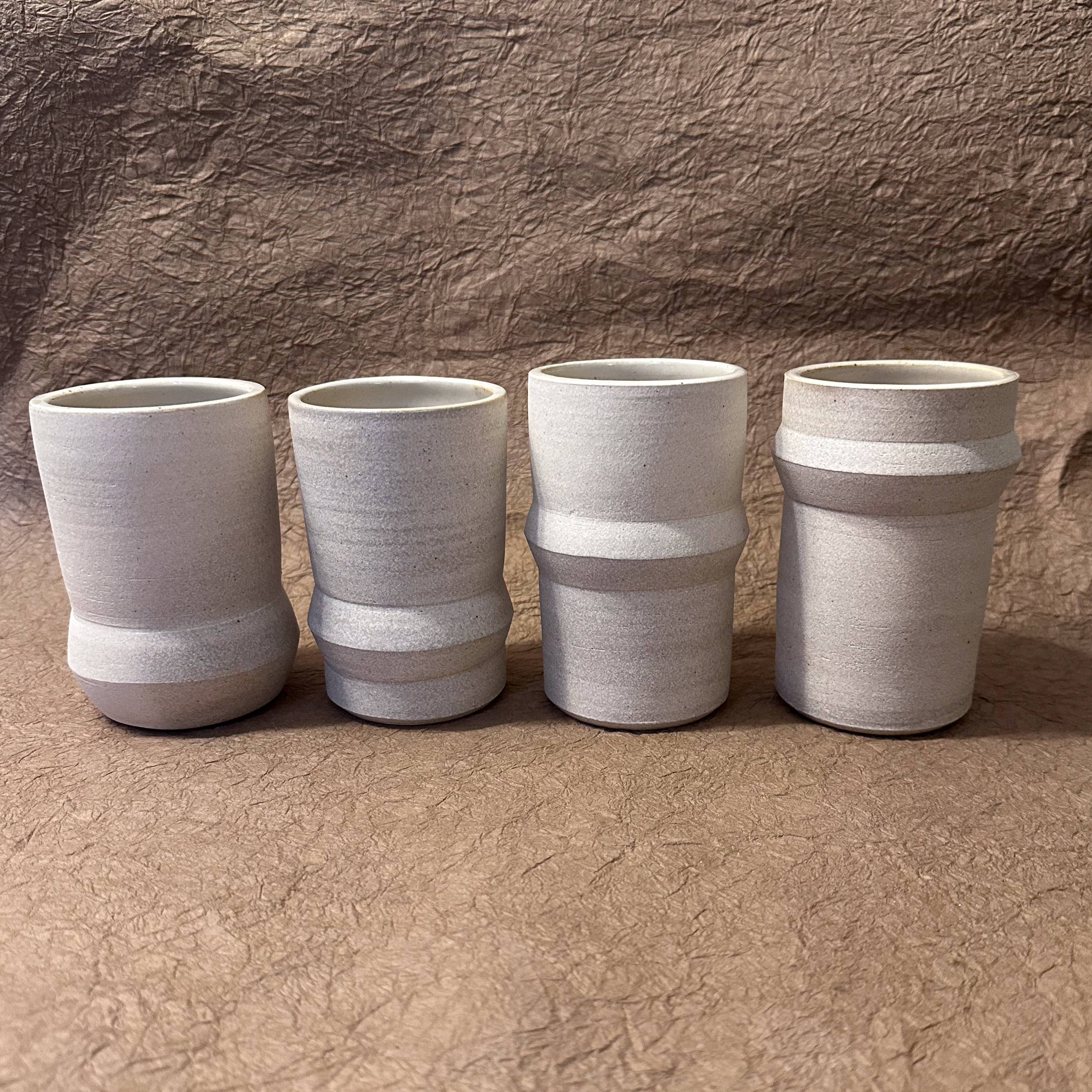 Olivia Snow Ceramics - Wholesale Drinking Glass/Cup - Saturn Tumblers in Stone White and Creme4