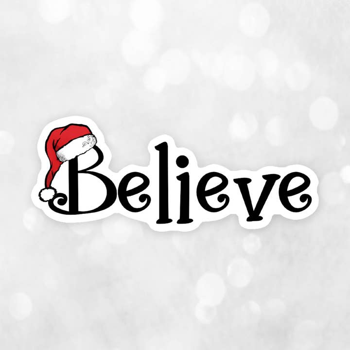 Tro klistermärke, julklappar, vattentät 3” klistermärke för wholesale av Katekreates