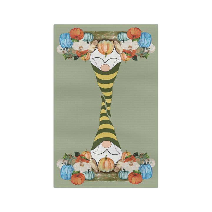 Whimsical Fall Gnome Microfiber Waffle Towel for wholesale by Blue Cava