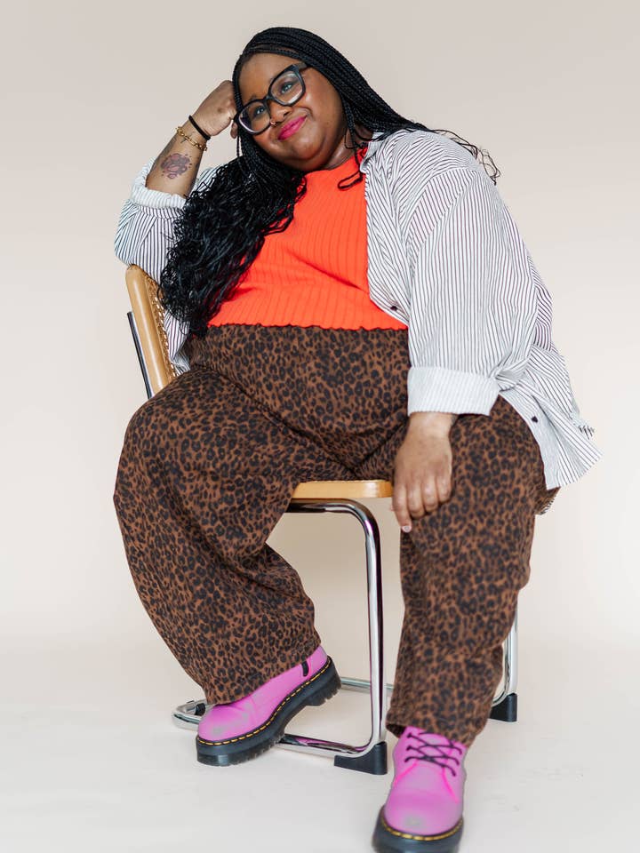 Nettle Studios - Wholesale Pants - Women's - Size Inclusive Gender Neutral Leopard Twill Balloon Pant10