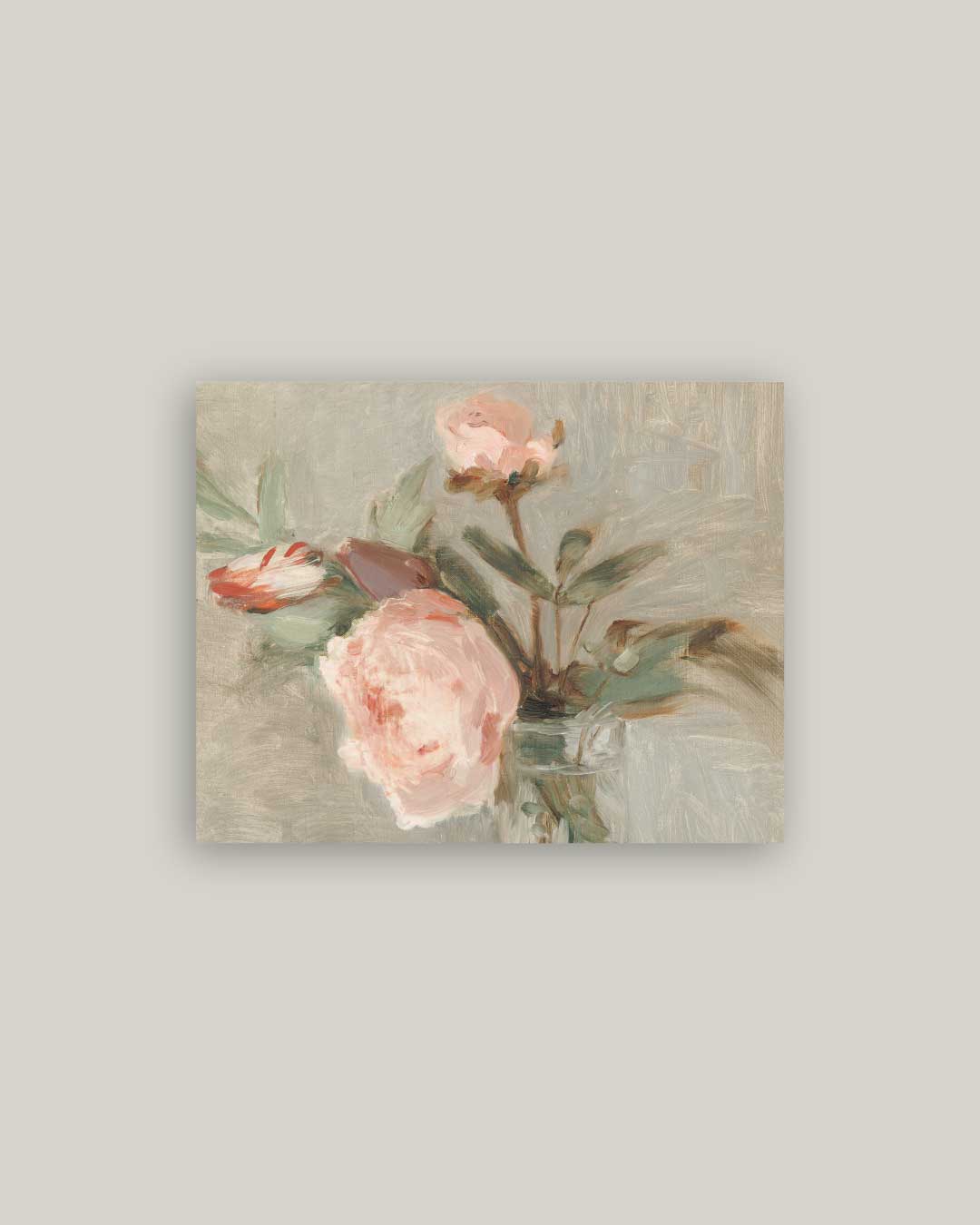 Petal Lane Home – wholesale Art print – Light Pink Roses Antique Artist Board