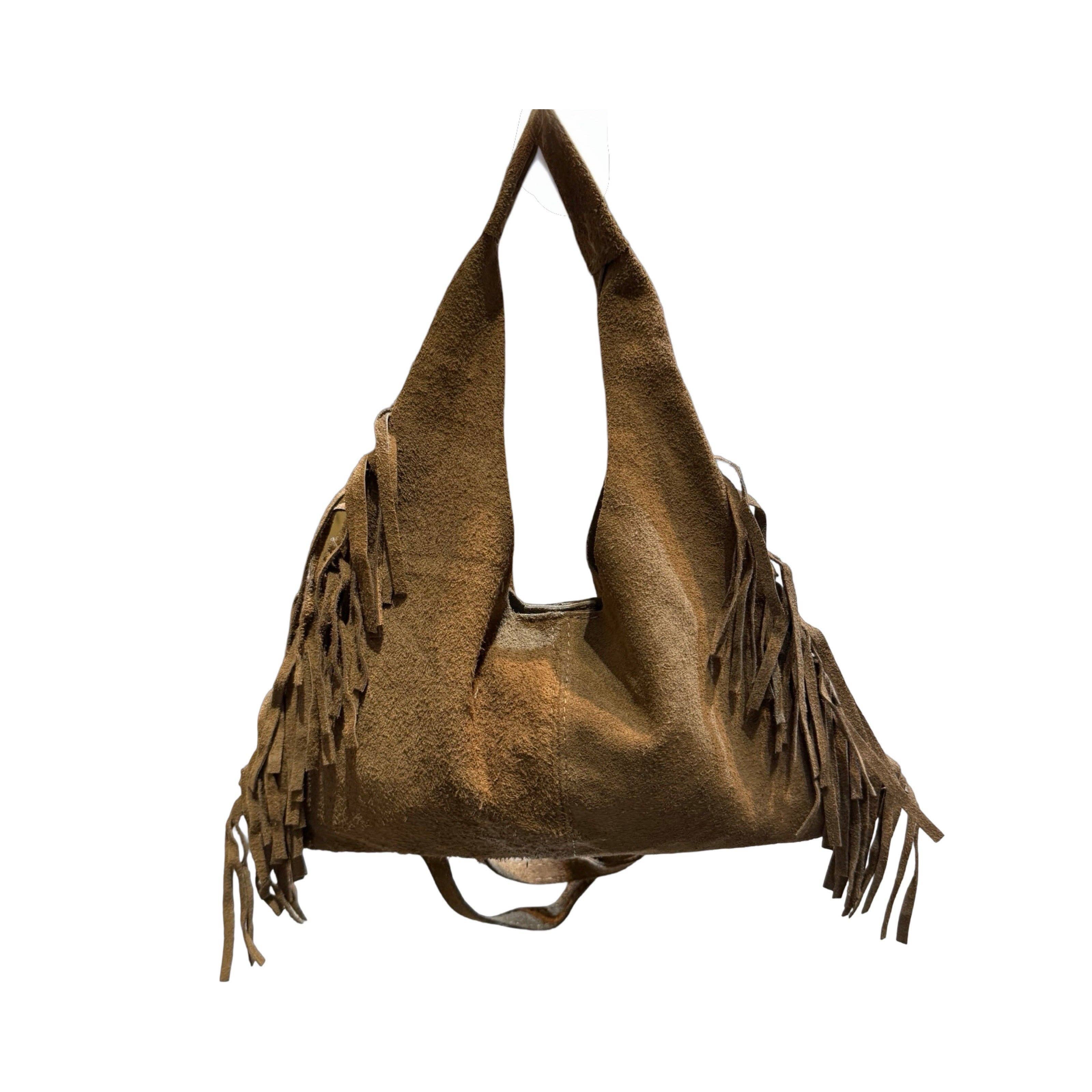 Louisa lee - Wholesale Shoulder Bag - Women's - SUEDE LEATHER CROSSBODY BAG MARCO FRINGE3