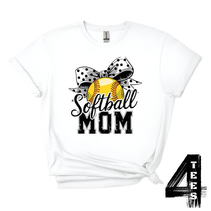 Softball Mom Bow for wholesale by Tees-4