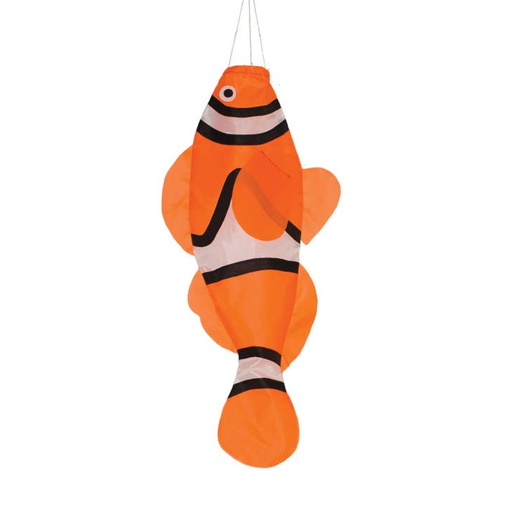24" Clownfish Windsock for wholesale by In the Breeze, LLC.