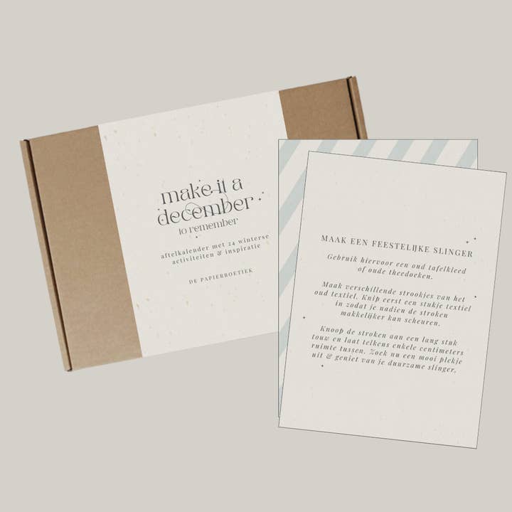 Make it a December to remember | countdown calendar for wholesale by De Papierboetiek