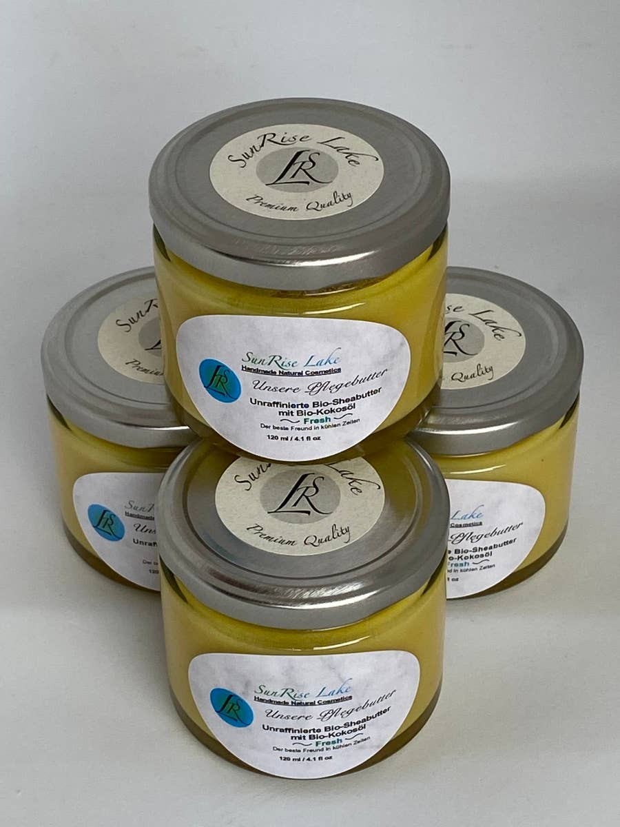 SunRise Lake - Vente Baume/beurre pour le corps - Bio Shea-Kokos Barbados Frais2