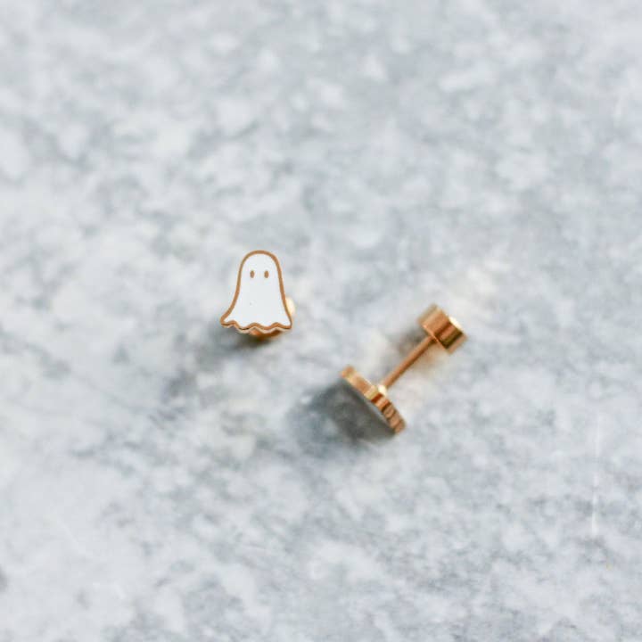 Wondermint Goods - Wholesale Stud/Post Earrings - Flat Back Ghost Stud Earrings0