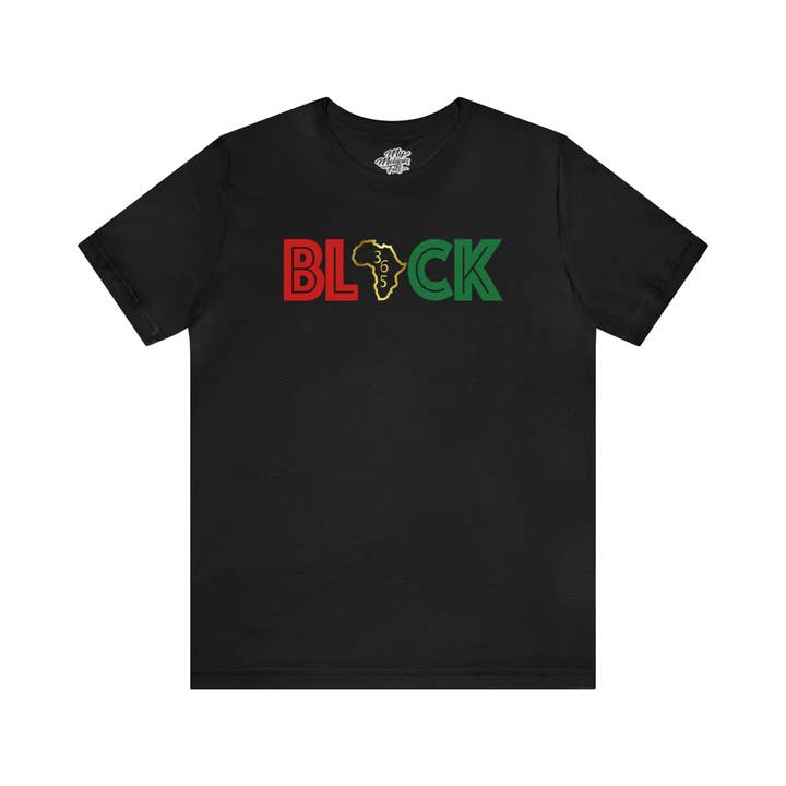 Black 365 Unisex Jersey Short Sleeve Tee for wholesale by My Melanin Fits