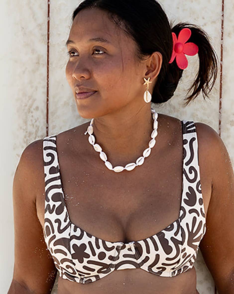 CEACEA SWIMWEAR, ACTIVEWEAR, KIDS SWIM - Wholesale Swim top – Women's - FLEUR TOP - COCO CONFETTI