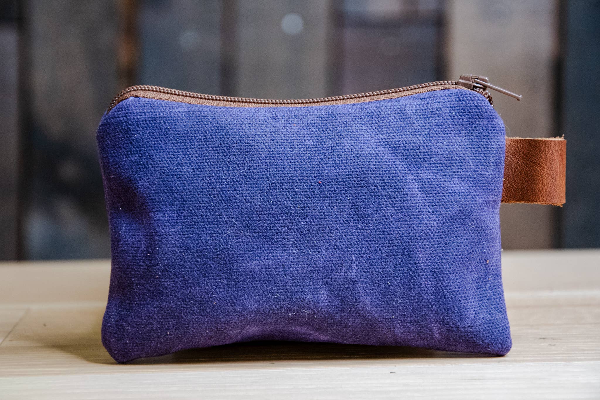 In Blue Handmade - Wholesale Pouch - Unisex - Small Handmade Waxed Canvas Zipper Pouch17